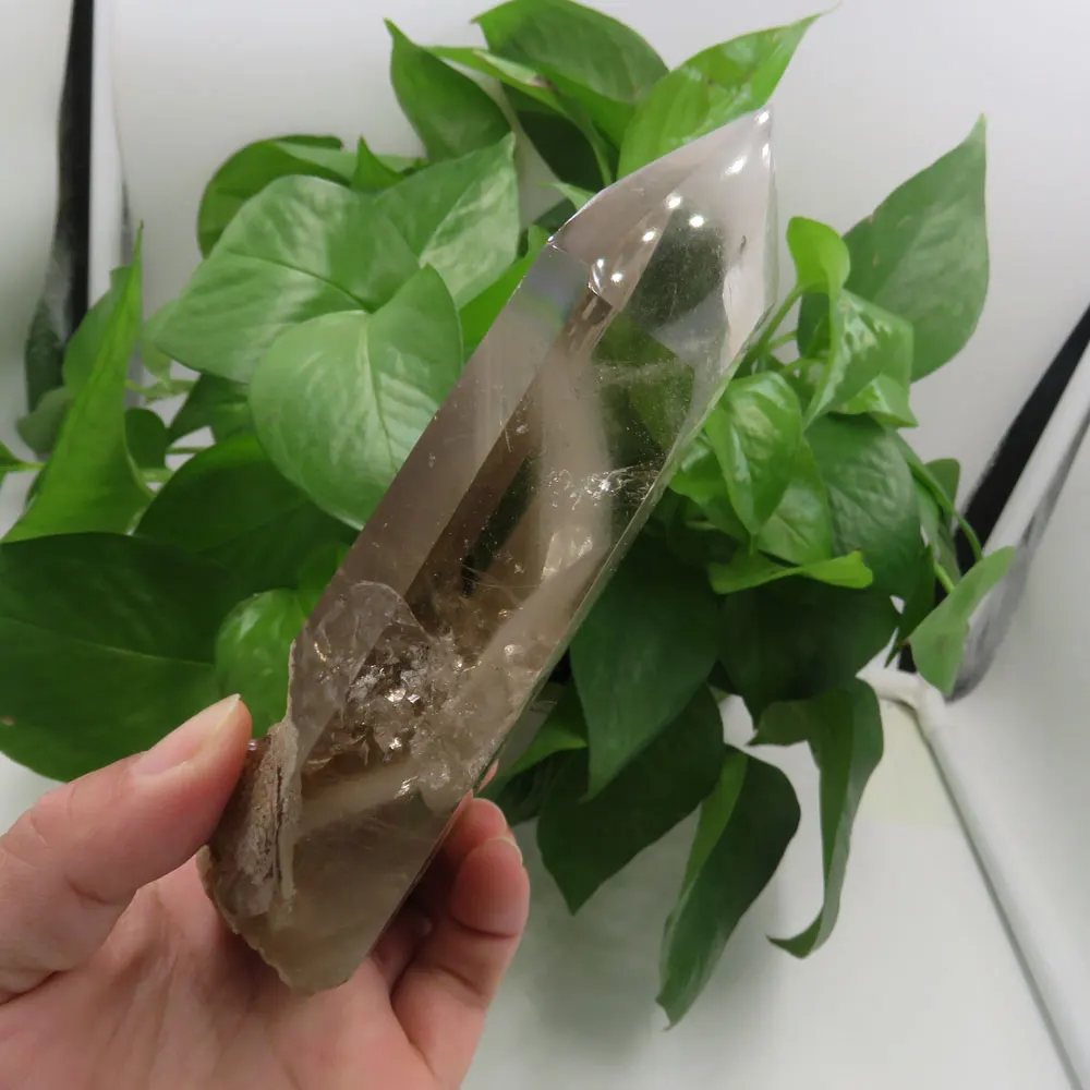 411g New AAAA Natural White Phantom Rutile Quartz Crystal Point Wand Mineral Stone | Дом и сад