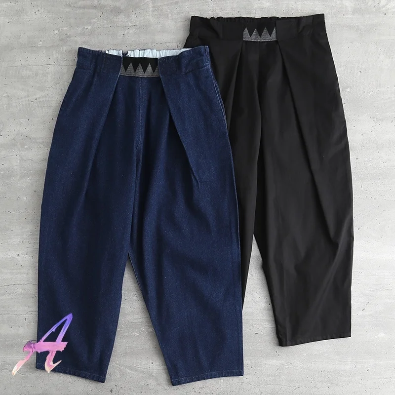

Kapital Ninth Pants Men's Women's Velcro Label Loose Harem Pants Kapital Casual Trousers High Street Hip Hop Couple Pants