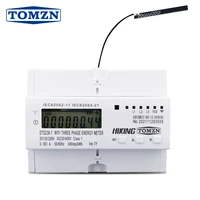 3 phase 60a remote control wifi smart din rail energy meter kwh with over under voltage current protection rs485