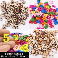100pcs wooden letters decorative alphabet english letter decoration wood numbers baby early learning tool scrapbooking craft diy