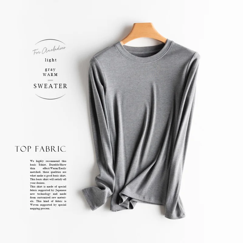 Женские нагрева пуловер со вставкой в виде тонкого помола рубчик с длинными