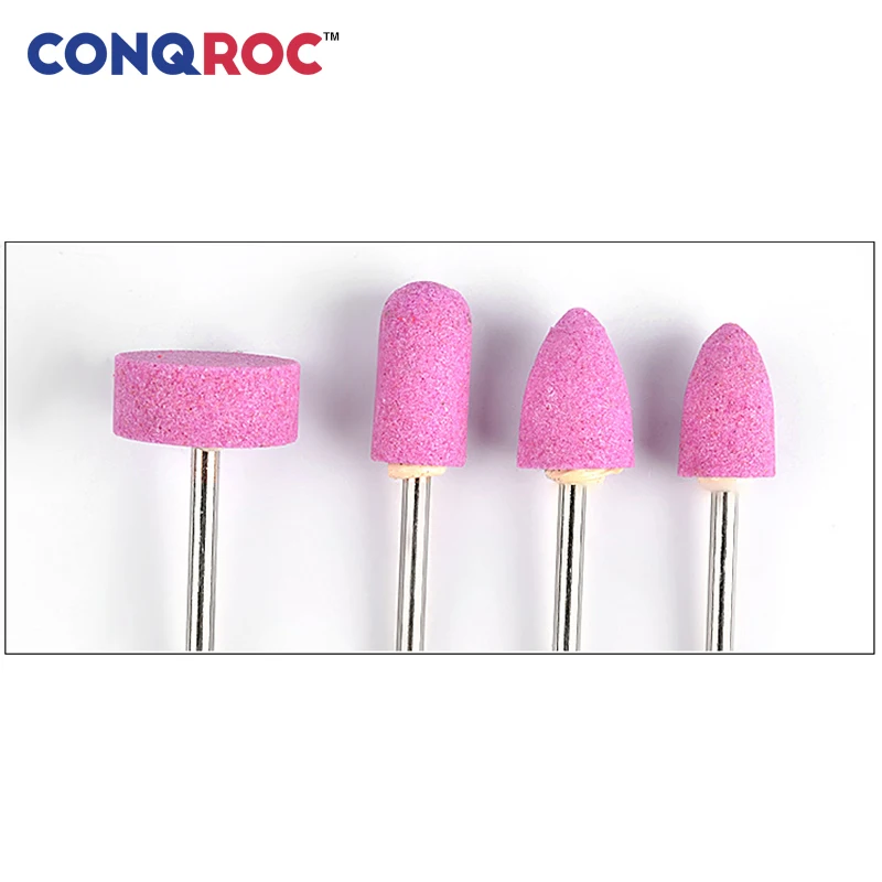 12 шт. розовый карбид кремния шлифовальный камень ногтей сверла набор