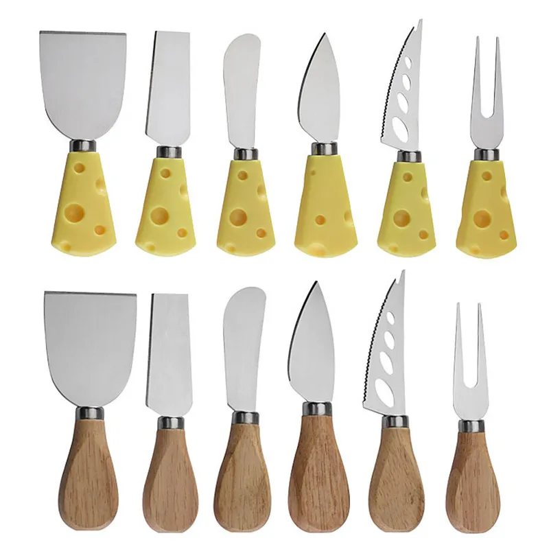 

Stainless Steel Cheese Knife Wooden Handle Bread Steak Knife Cheese Pizza Knife Wooden Handle Baking Tool