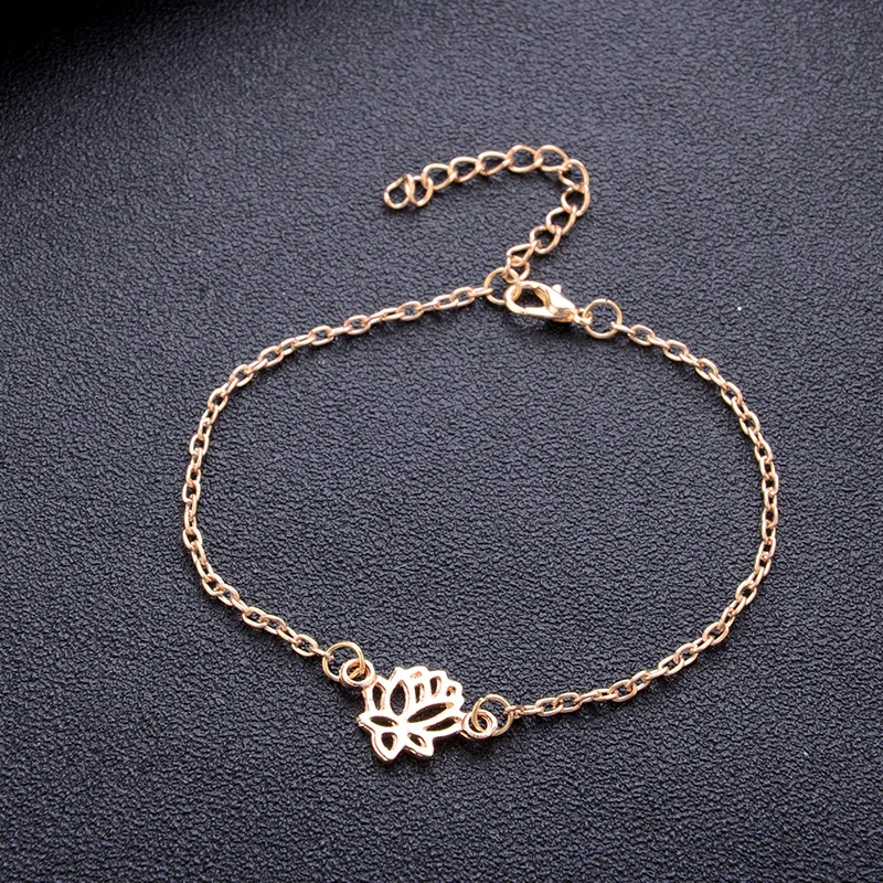 Европа и США лето новый богемный Лотос Йога браслет на ногу Женские Простые