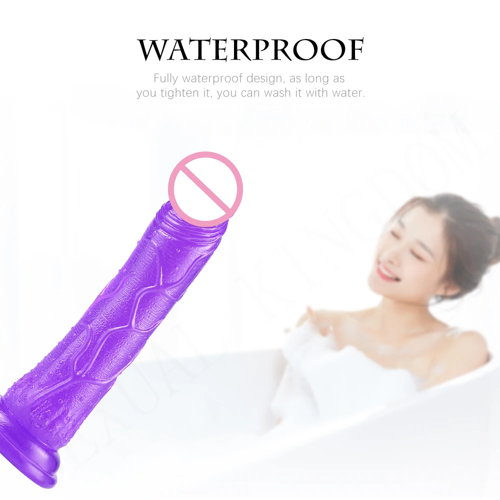 Крупная имитация фаллоимитатор мягкий Хрустальный пенис женская мастурбация