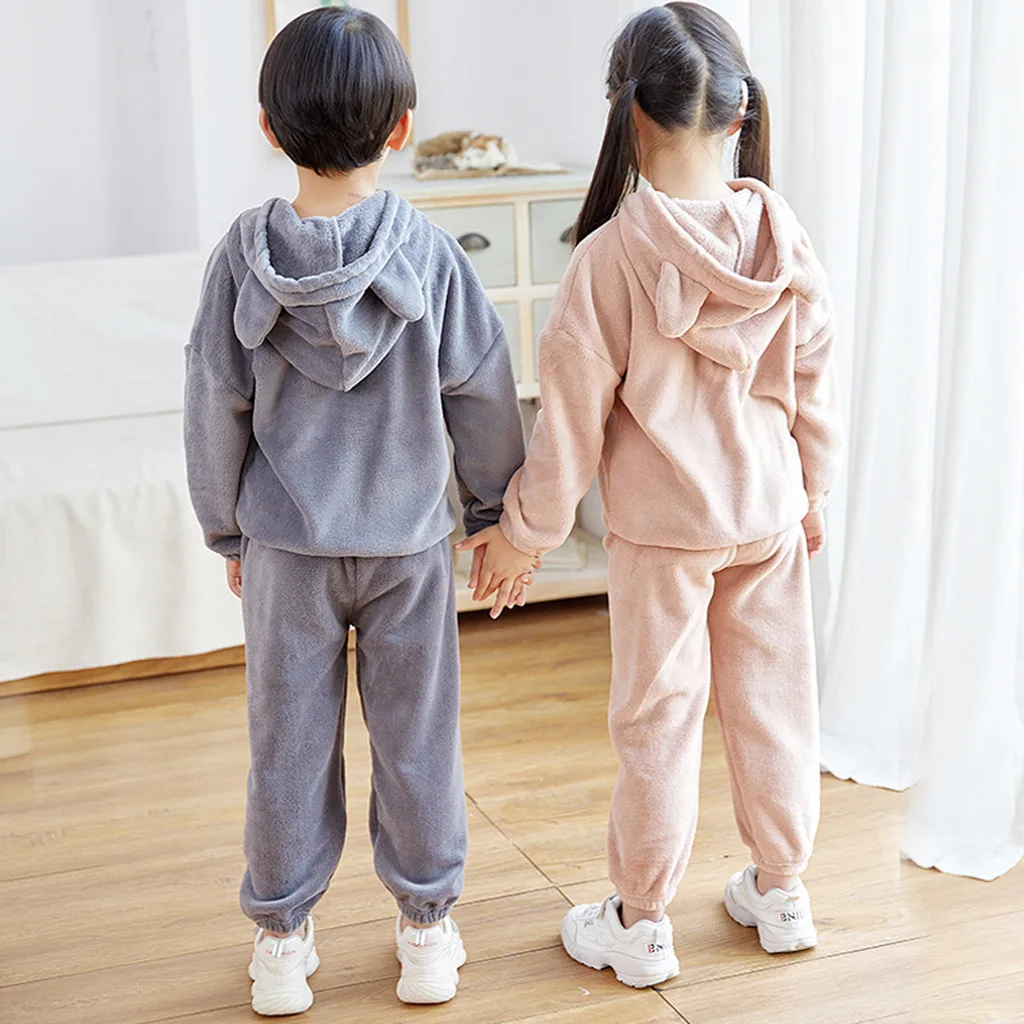 Детские хлопковые штаны для мальчиков и девочек повседневные зимние теплые