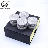 4pcs xssh hifi audio stand feet speaker spike one gift box solid steel audiophile shock spikes spring damping pad