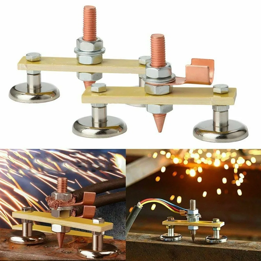 

Double Welding Magnet Head Magnetic Support Clamp Holder Fixture Strong Welder Attached To Metal Poles Struts Railings Welding