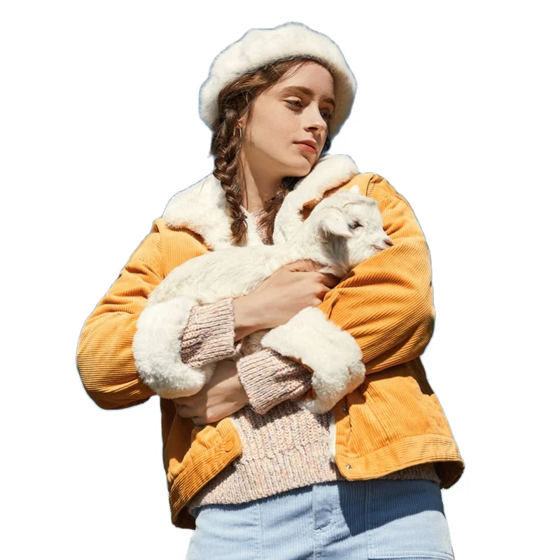 SEMIR Женская Вельветовая куртка с ворсом нагрудным карманом и наклонным женская