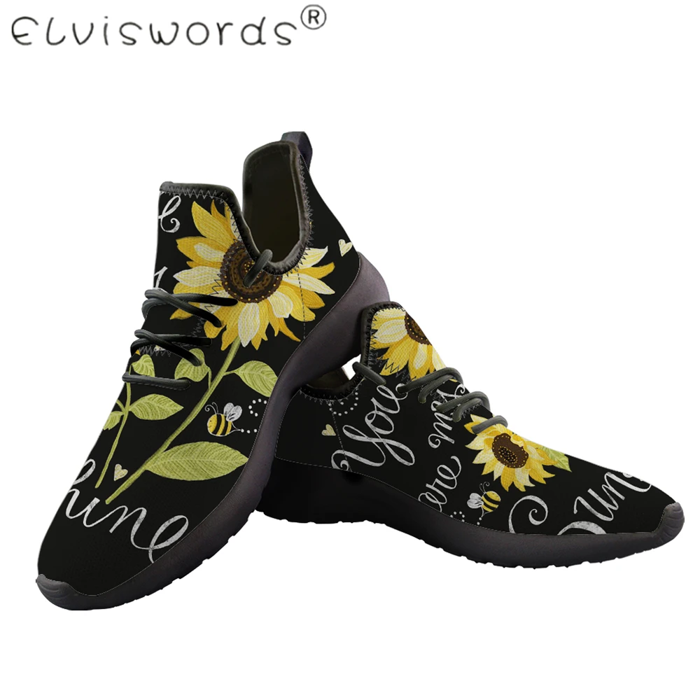 

Кроссовки ELVISWORDS мужские сетчатые, Вулканизированная подошва, с принтом подсолнуха, Повседневные Легкие, Уличная обувь на плоской подошве, б...