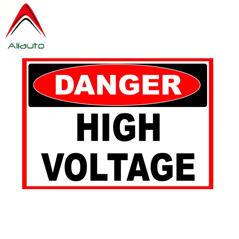 Aliauto Предупреждение автомобиля Стикеры Danger High Напряжение Светоотражающая