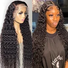 Парик из натуральных человеческих волос, 3032 дюйма, 13x413x6