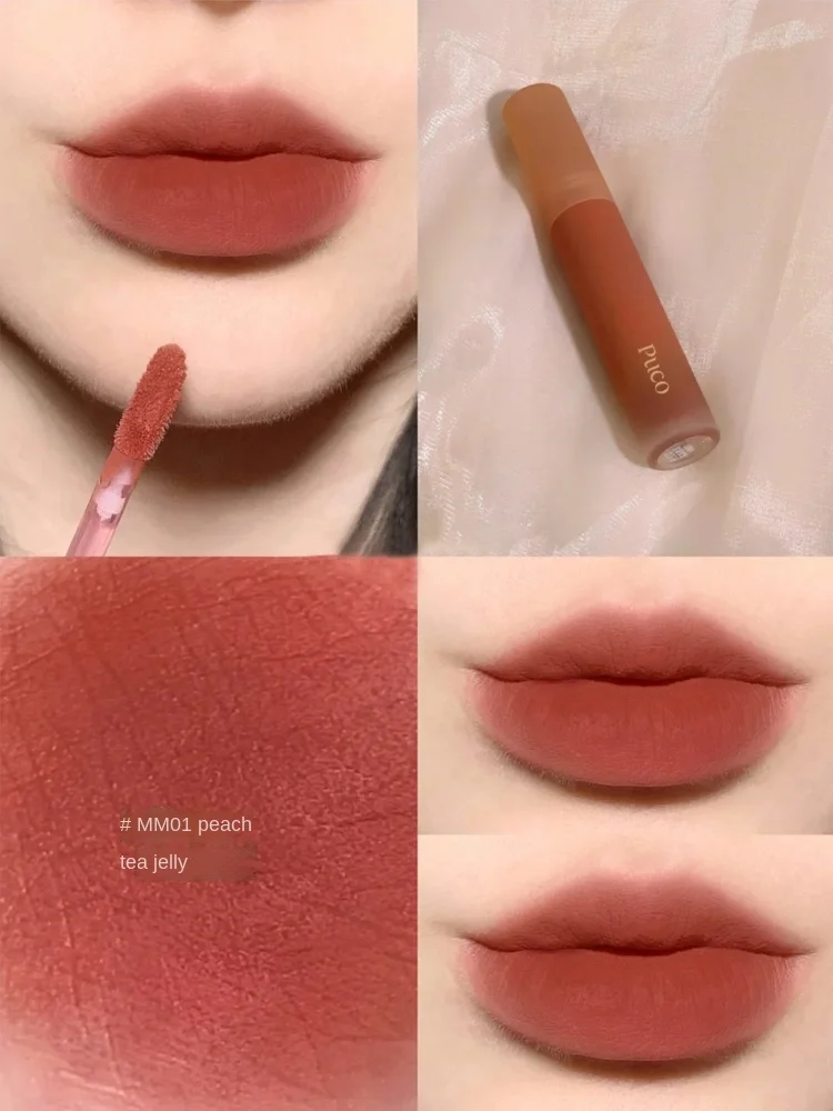 

GY Lip Mud Twilight Pink Mist Matte White Lipstick Female Milk Tea Bean Paste Color Lip Lacquer