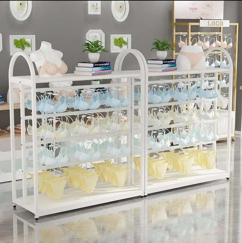 

Underwear rack, underwear display, clothing store, double side rack, mid Island rack, floor to wall bra display rack