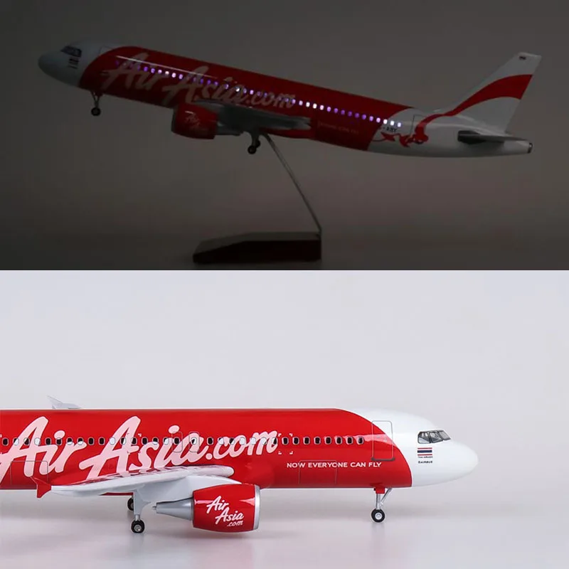 1/150 45 см AirAsia Airliner A320Neo модель самолета со звуком и светильник коллекционные
