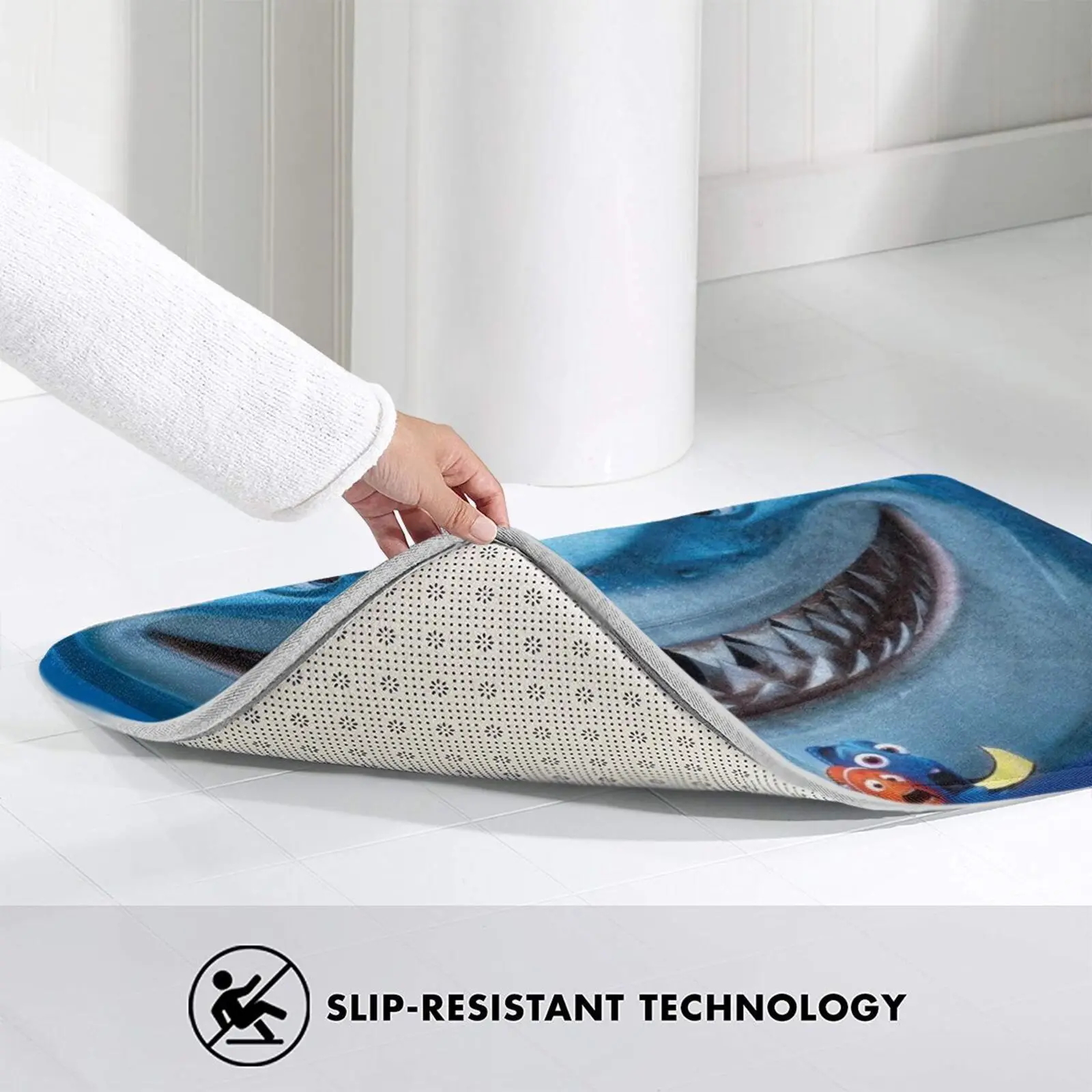 Мягкий Нескользящий Коврик для ванной комнаты ковер подушки рыба-клоун Немо рыбы