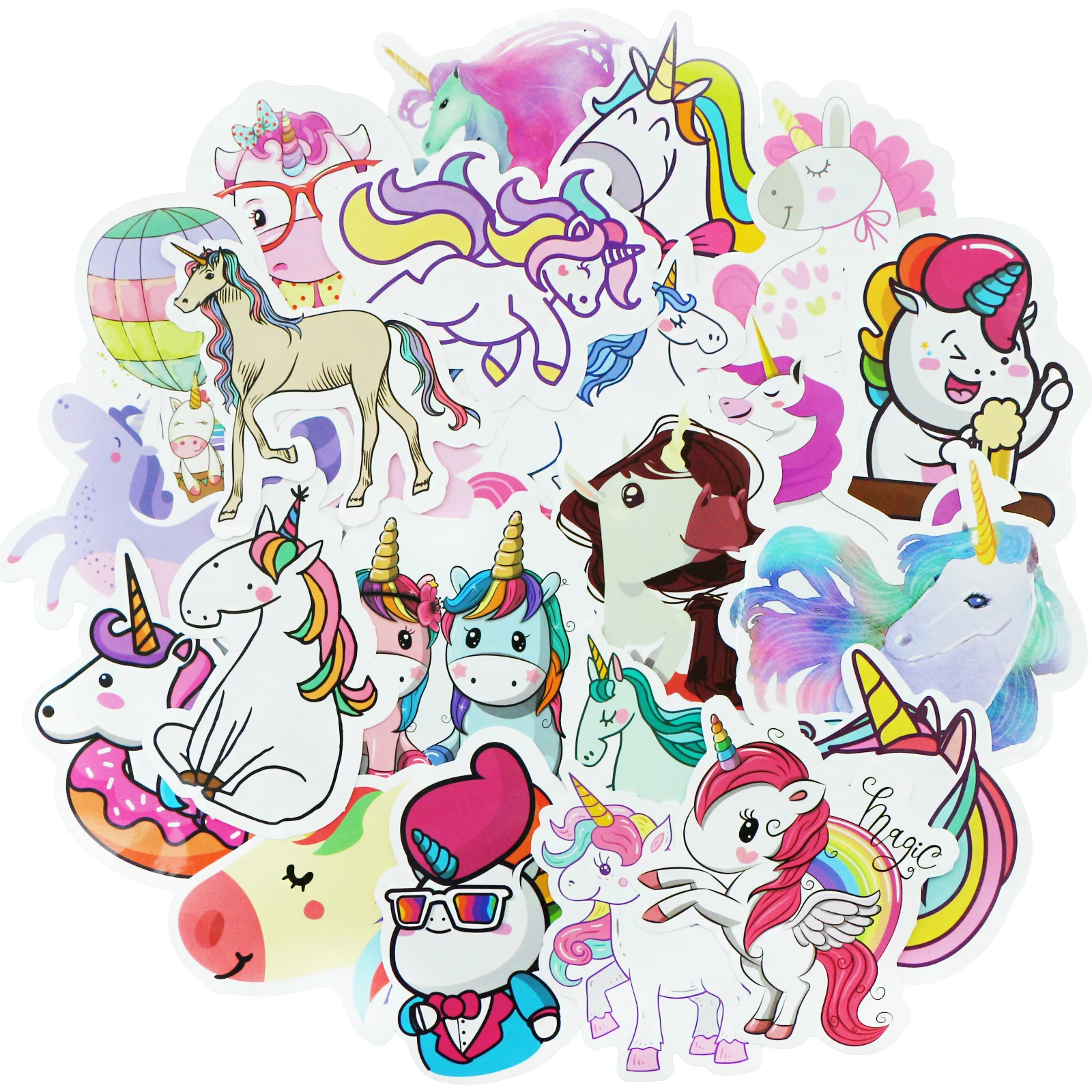 Наклейки с единорогом для девочек 104/52 шт. милые забавные мультяшные аниме