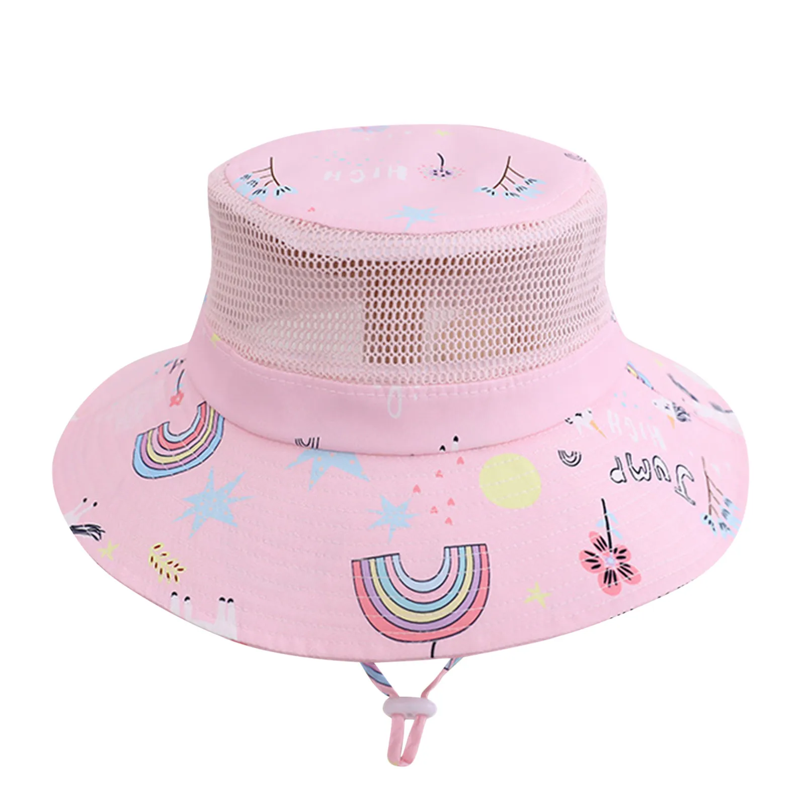 

2021 Fashion Kids Girls Bucket Hat Breathable Cartoon Animal Print Sunscreen Sunshade Hat Beach Sun Hat Outdoor Accessorie
