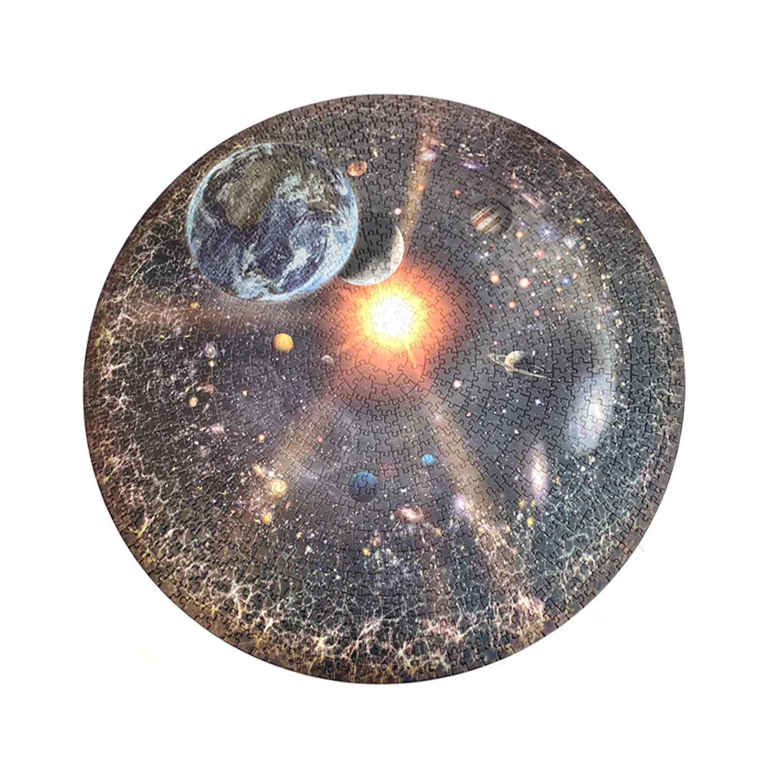 

2021 New Arrival 1000 Pieces Puzzle Planet Round Educational Jigsaw Puzzle DIY Game Educational Indoor Toy Gifts For Adults Kids