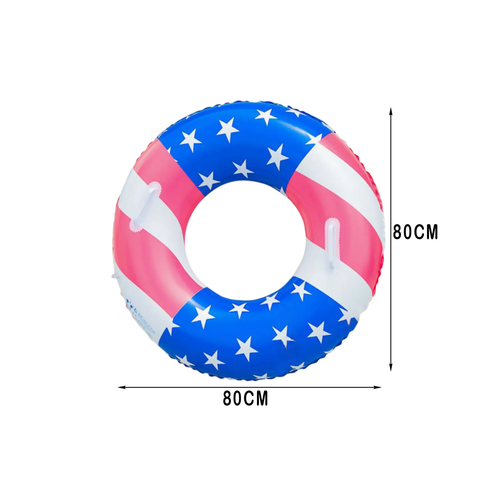 

31 Inch American Flag Inflatable Swimming Ring With Handle Safe Leak Proof Inflatable With Handle PVC Swimming Ring Adults