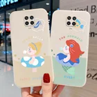 Защитный чехол для Xiaomi Redmi Note 9 Pro 10 8 9S 10S 9C 9T 9A, квадратный силиконовый чехол для мобильного телефона принцессы Poco X3 NFC M2