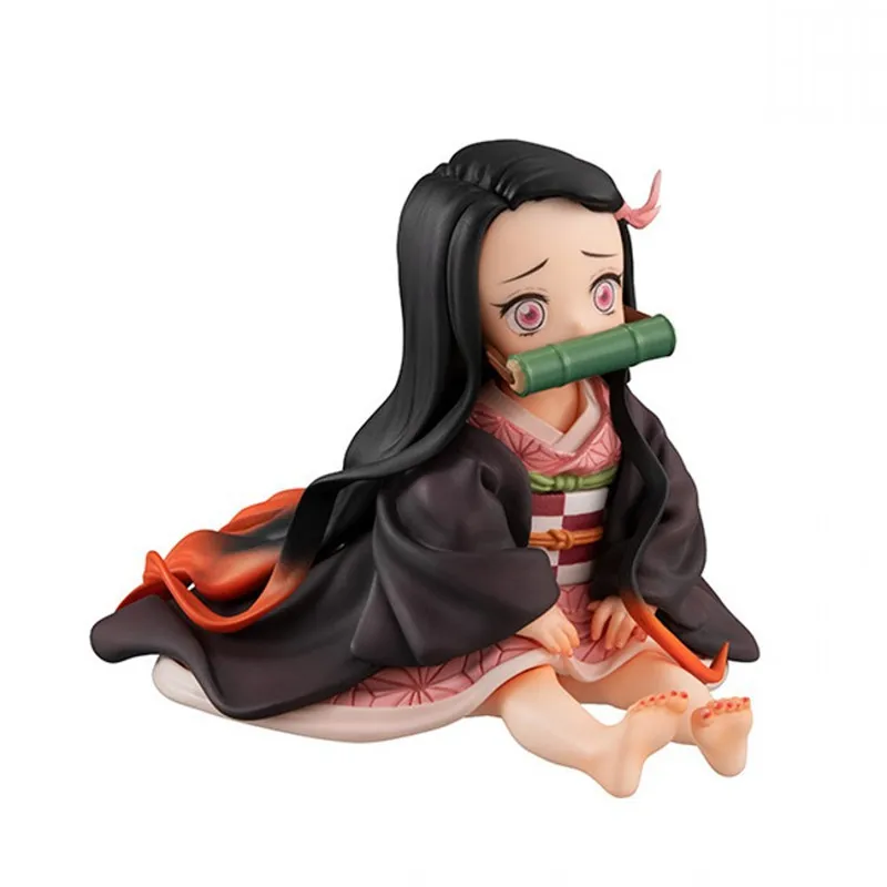 

6.5CM japanese anime Demon Slayer Kamado Nezuko PVC Palm hand-run model car decoration action figure Collection model toys