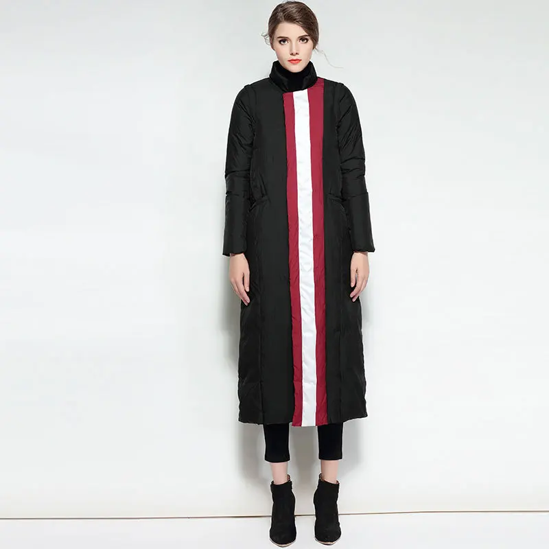Новинка 2019 Женское зимнее пальто новый модный пуховик женский удлиненный из двух