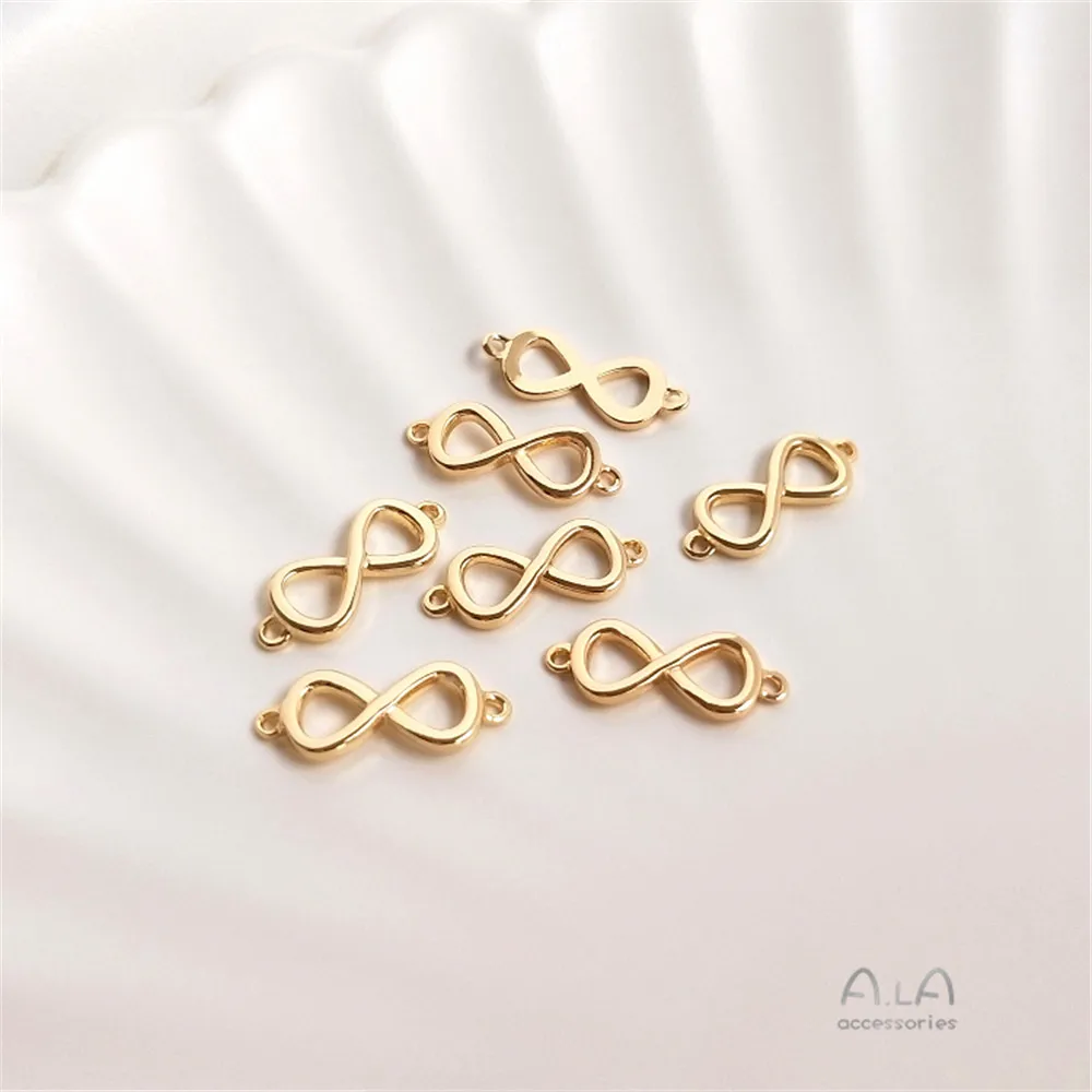 

14 K package gold pendant 8 words buckle limitless love chain clavicle necklace pendant DIY decoration