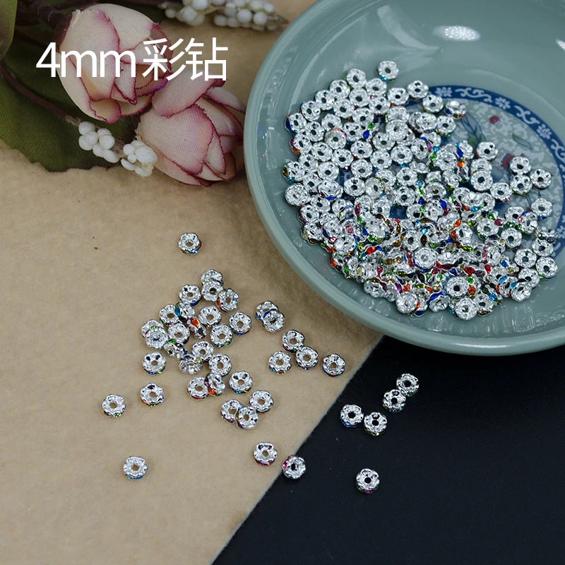 100 шт. 4/6/8/10 мм золото/посеребренные серьги с кристаллами Стразы круглые бусины