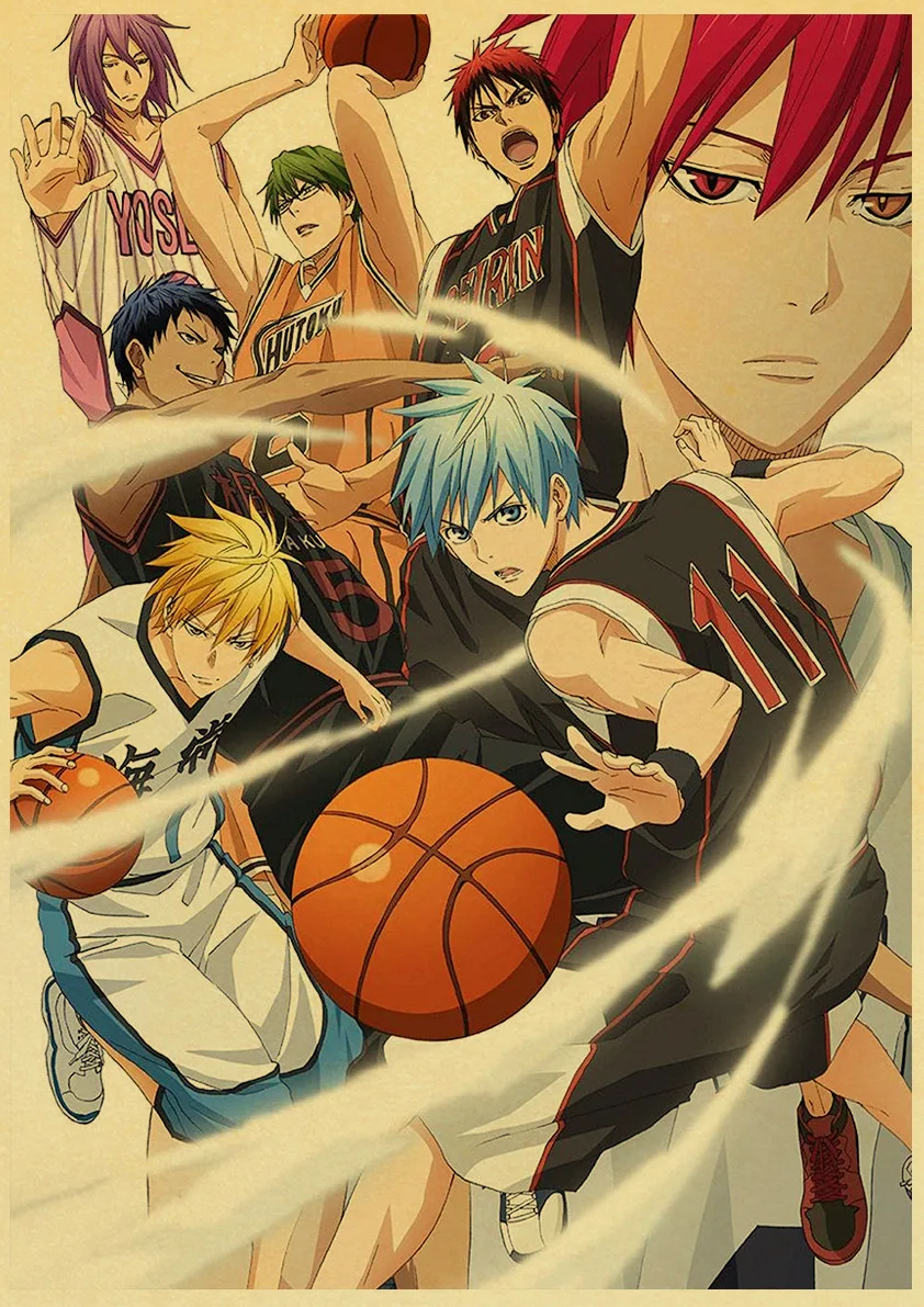 Аниме плакаты Kurokos баскетбольный плакат ретро Плакат Картина на холсте Настенная