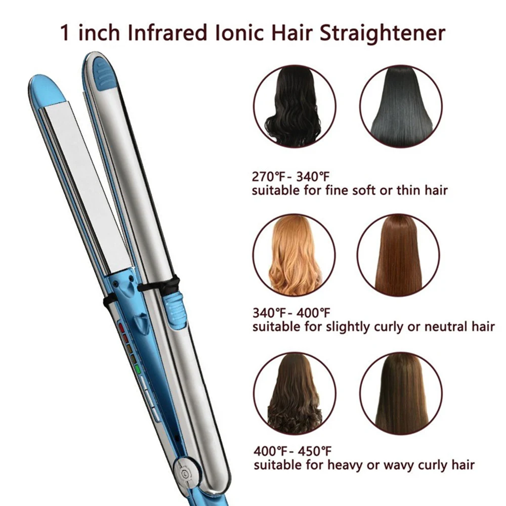 

Hair Straightener Na-No TITANI Hair Straightening Irons 1.25 Inch Flat Irons Straighteners Professional Hair Curler Curling Iron