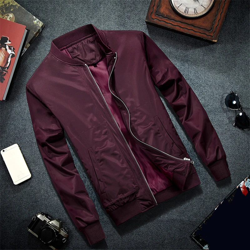 MRMT мужская Тонкая куртка-бомбер однотонная Повседневная бейсбольная куртка 2018 |