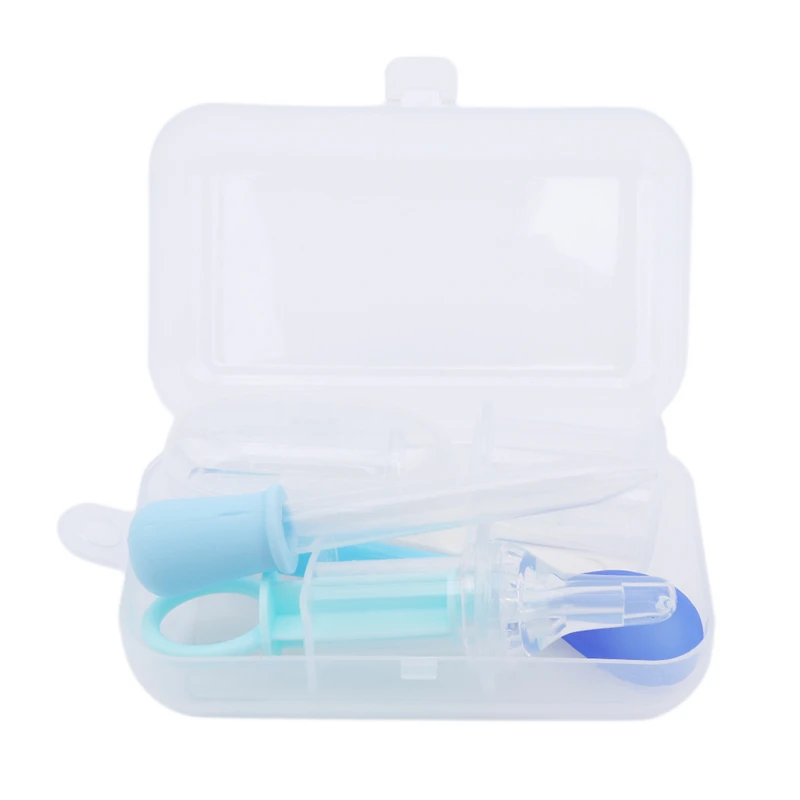 

5Pcs/Set New Multi-function Baby Care Set Toddler Healthcare Nasal Aspirator Dropper Feeder Nursing Kit Newborn Baby Care Kit