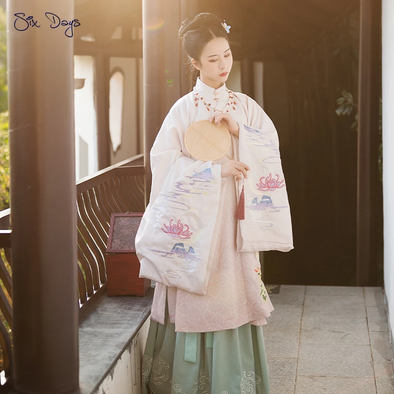 

Chinese Traditional Clothes Hanfu Women Ru Skirt Suit Classical Dance Oriental Festival Outfit Tender Girl Costume Fairy Dress
