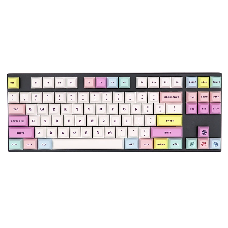 

144 Key/set cute Teacup Cat Theme Ethermal Dye Sublimation Fonts PBT keycap DSA Profile For Mechanical keyboard keycap