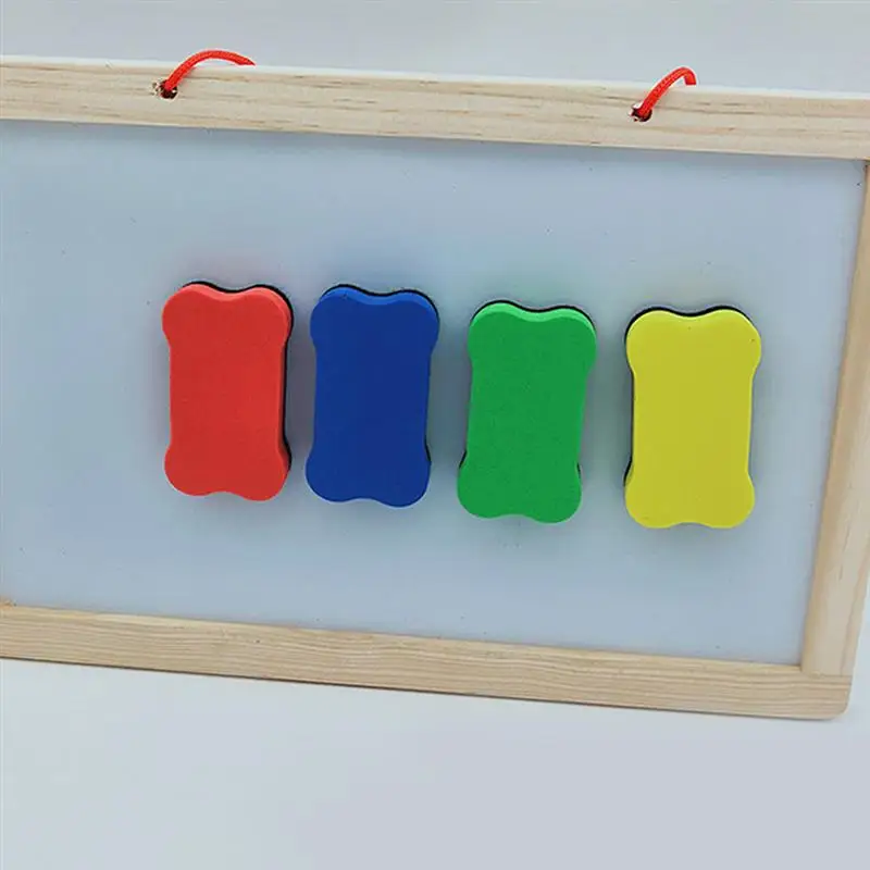 

36pcs Whiteboard Eraser Practical Bone Shaped EVA Back Magnetic Felt Cloth Board Wiper for School