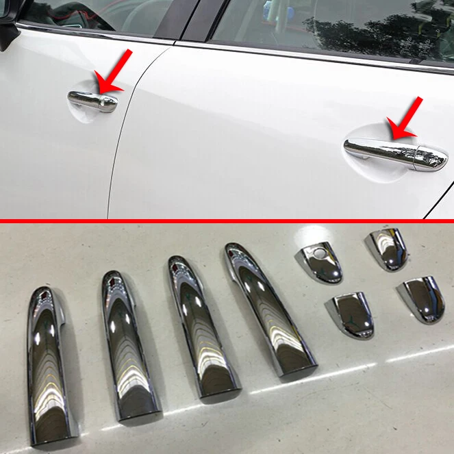 ABS хромированный автомобильный декор крышка дверной ручки отделка молдинг для