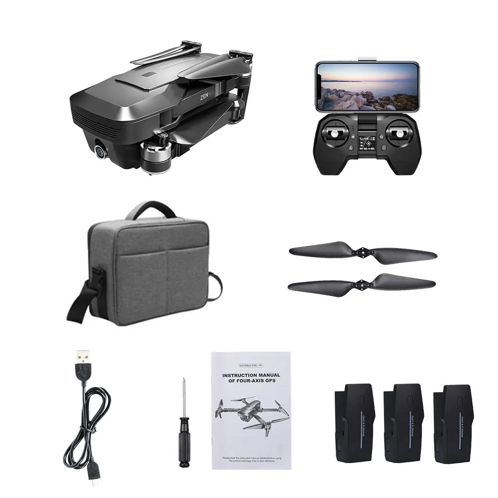 

Visuo ZEN K1 GPS RC Drone with 4K HD Dual Camera Gesture Control 5G Wifi FPV Brushless Motor Flight 28mins Dron with 32GB card