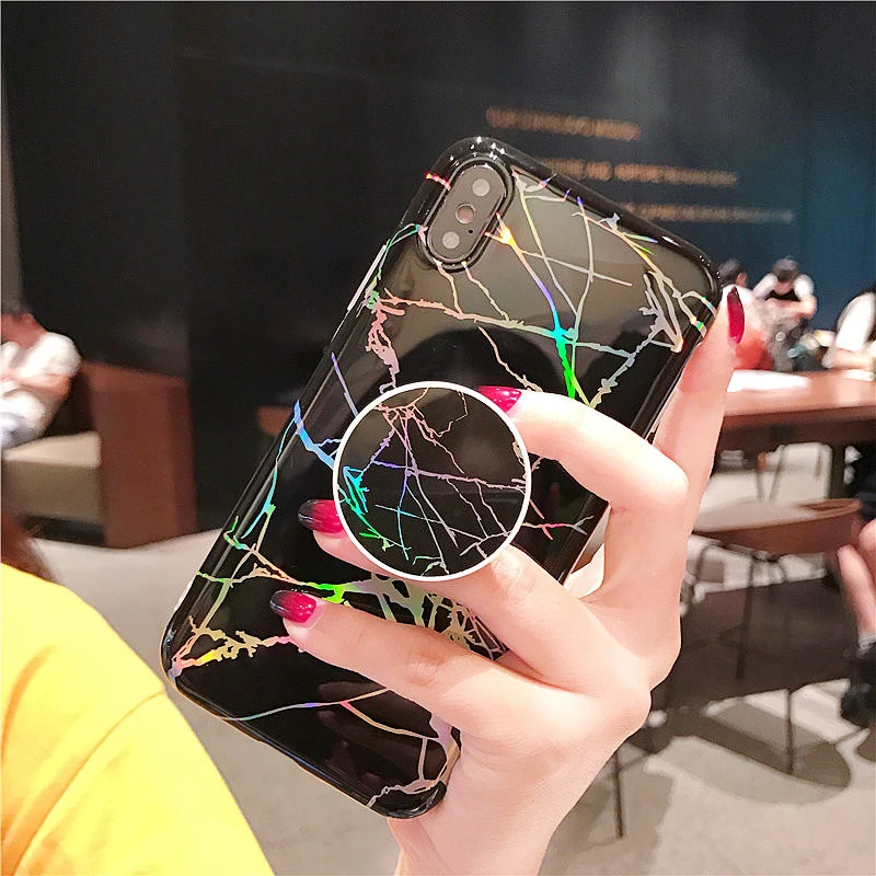 Лазерный чехол для телефона s для айфон XR XS Max X 6 6S 7 8 Plus, мягкий силиконовый чехол-подставка для айфон 11 Pro Max 7 8 Plus XR, чехол