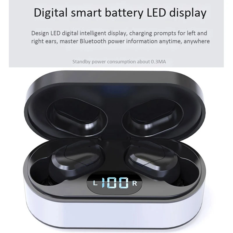 

Mini Bluetooth 5.1 Earphones Wireless Headphones 9D Sports Waterproof Wireless Earphone Headset with Microphone