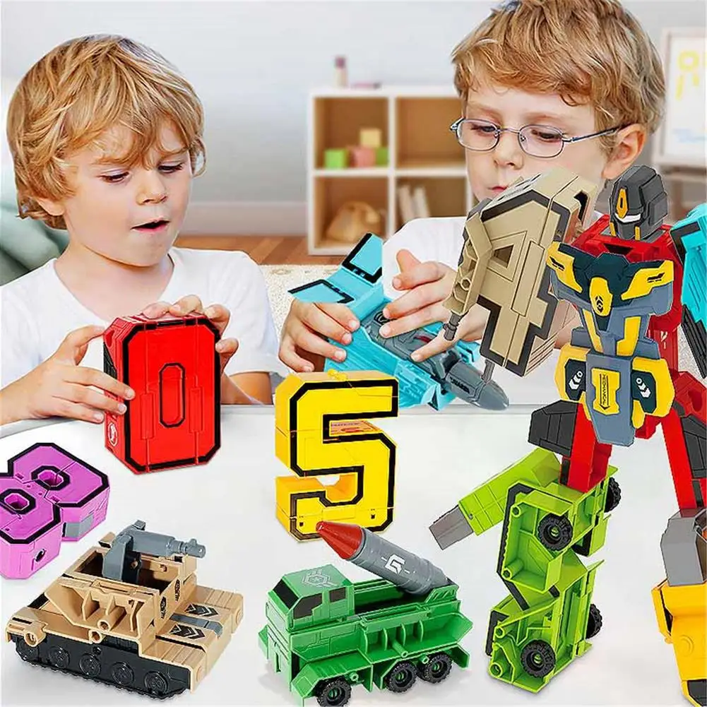 10 Pcs Number Action Figure RoBots Learning Toys For Kids Educational Toy As Birthday Gifts Boys And Girls 2 | Игрушки и хобби