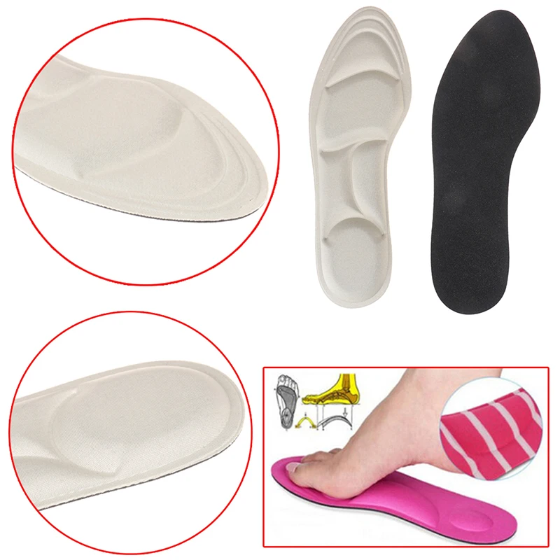 1 пара 4D губка мягкая стелька спортивная обувь на высоком каблуке рельефная