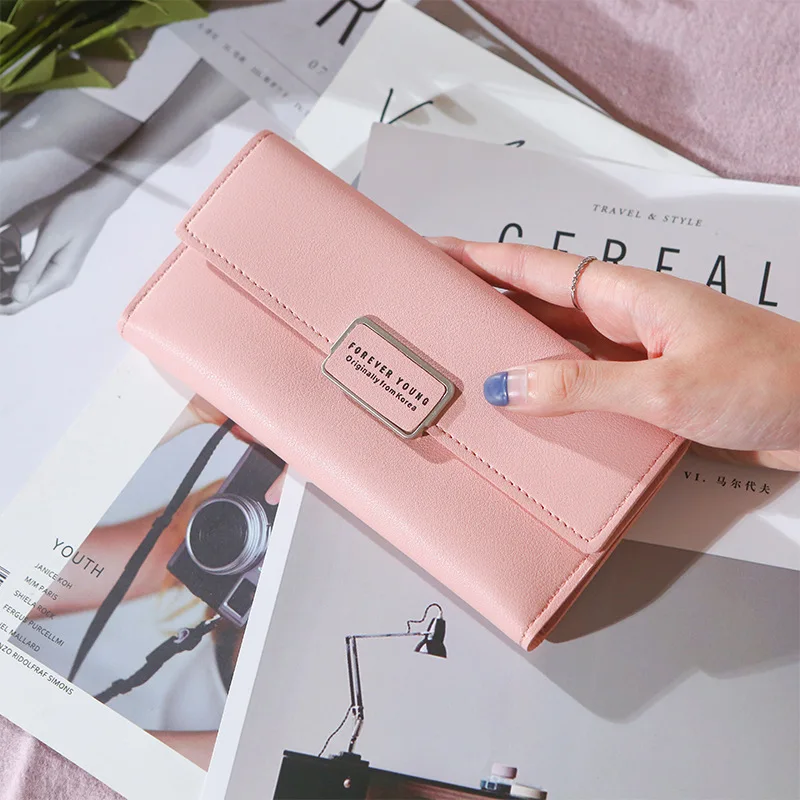 

Сумка для женщин, женские кошельки, кожаные, длинные, женские кошельки, на застежке, модные, повседневные, Дамские кошельки, большая вместите...