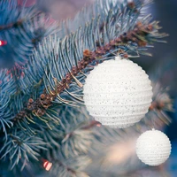 2021 new christmas foam ball 2 pack foam crafts for christmas home decoration white round balls hanging ornaments