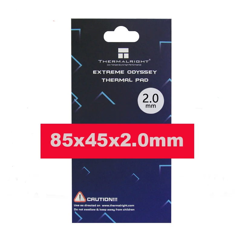 85x45x2.0 Thermalright термопрокладка 120X120 мм 12,8 Вт/mK 2,0 мм 1,5 мм 1,0 мм 0,5 мм Высокоэффективная теплопроводность оригинальная аутентичная - Цвет: 85x45x2.0