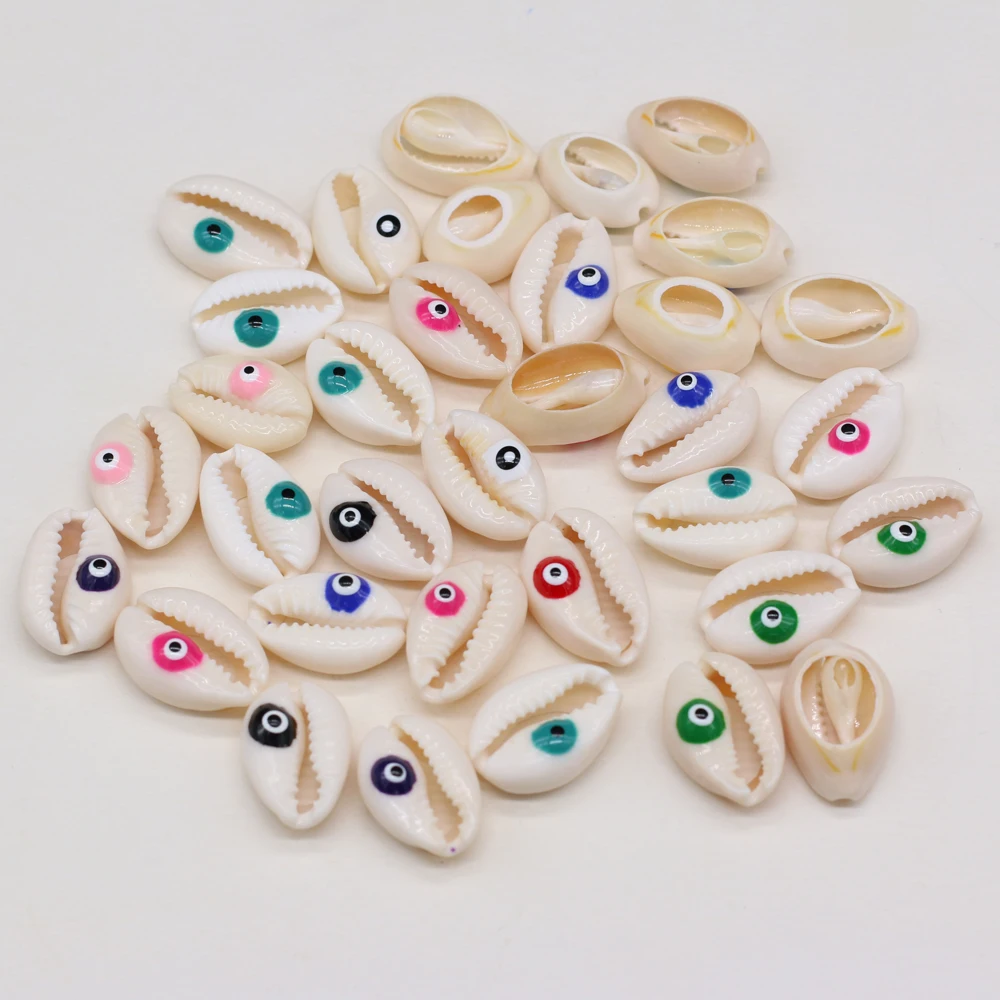 

20PC Natural Shell Conch Beads Multicolor Cute Evil Eye Seashell Loose Beads for Jewelry Making DIY Bracelet Necklace Accessory