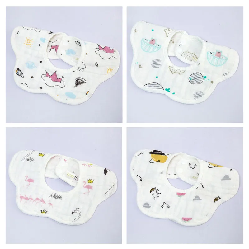 1 шт. нагрудник с цветочным принтом васойоли 8 слоев одежда для отрыва 26*29 см