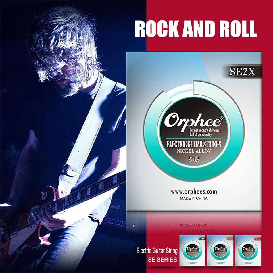 Струны Orphee 6 шт./компл. профессиональные для электрогитары серия SE никелированные