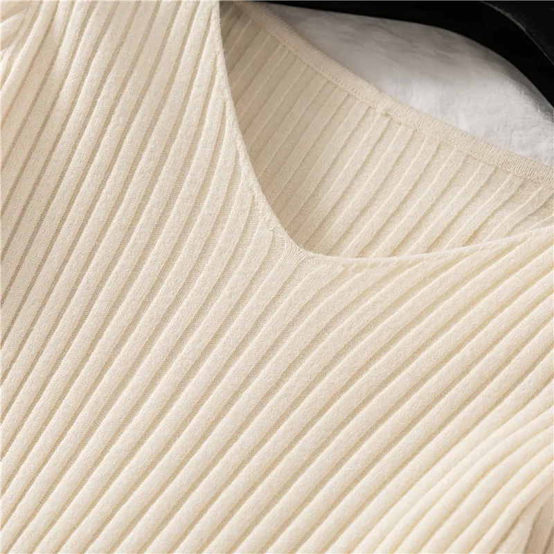 Gaganight 2019 пуловер вязаный свитер женская зимняя одежда джемпер с V-образным