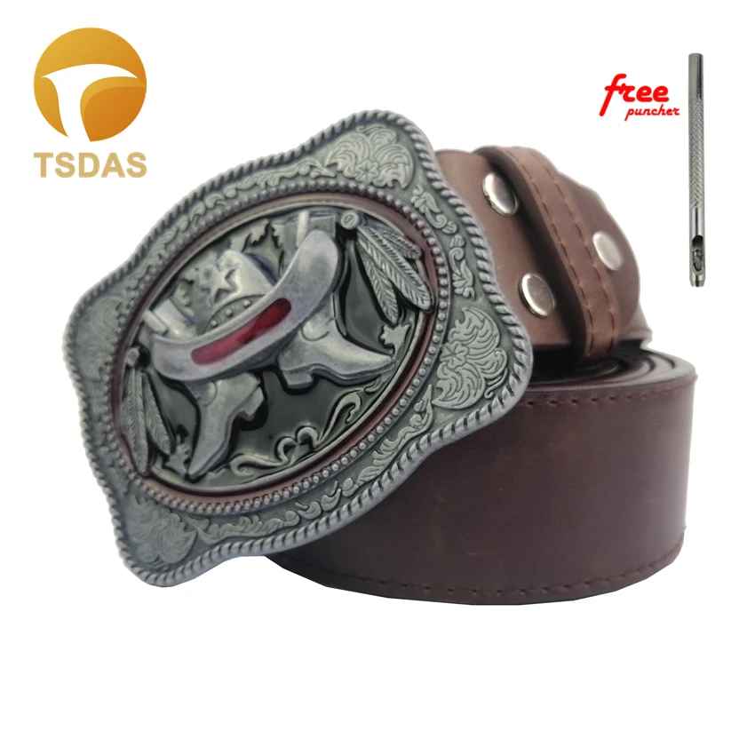 Пряжка для ремня в западном стиле Подходит шириной 4 см серебряная модная пряжка